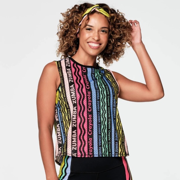 Zumba X Crayola Color the Dance Floor Tank - Size XS - Picture 1 of 5